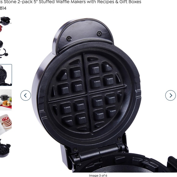 Curtis Stone Stuffed Waffle Maker w/ Recipes - New in Box - Picture 6 of 16